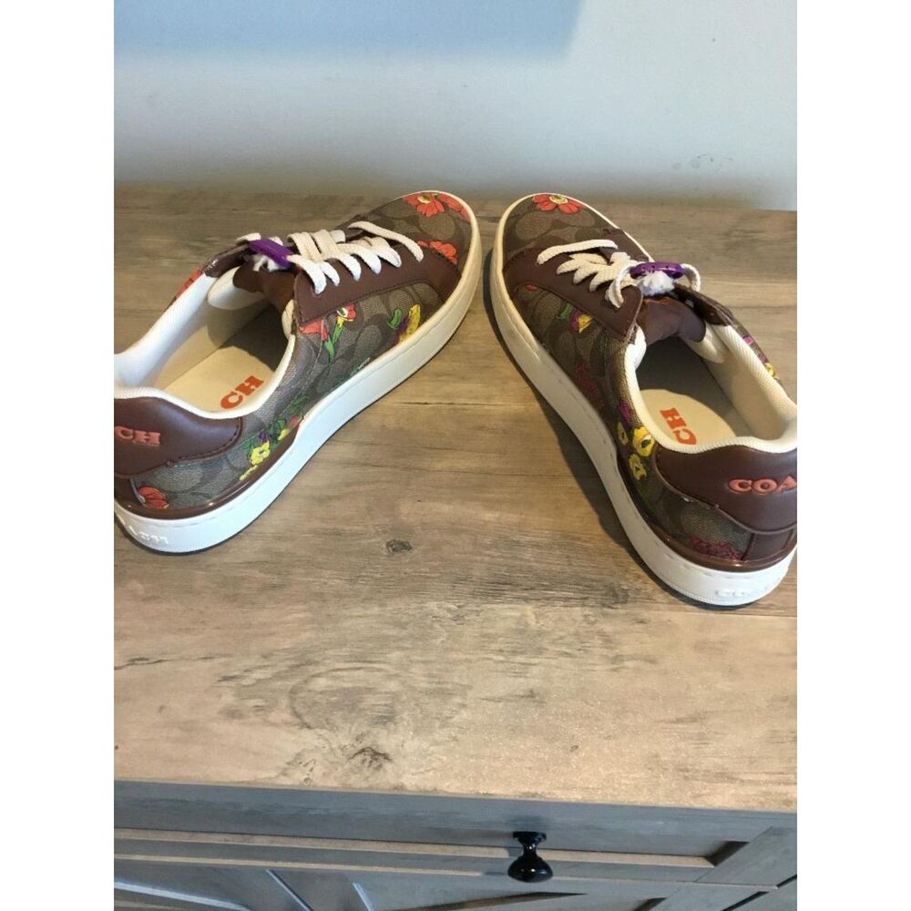 Coach Sneakers w/Xiusika Lazy Lace Shoelaces No Tie Shoelaces Size 8M NWOT - Picture 4 of 7